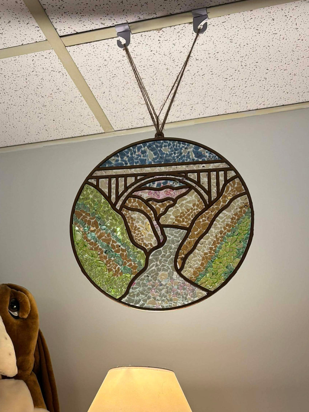 DIY New River Gorge WV Crushed Glass Suncatcher