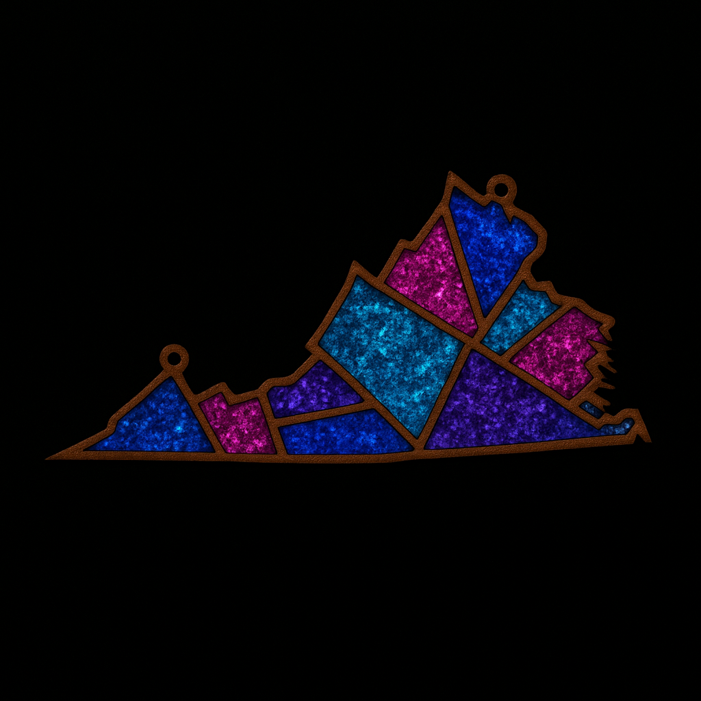 DIY Virginia Crushed Glass Suncatcher