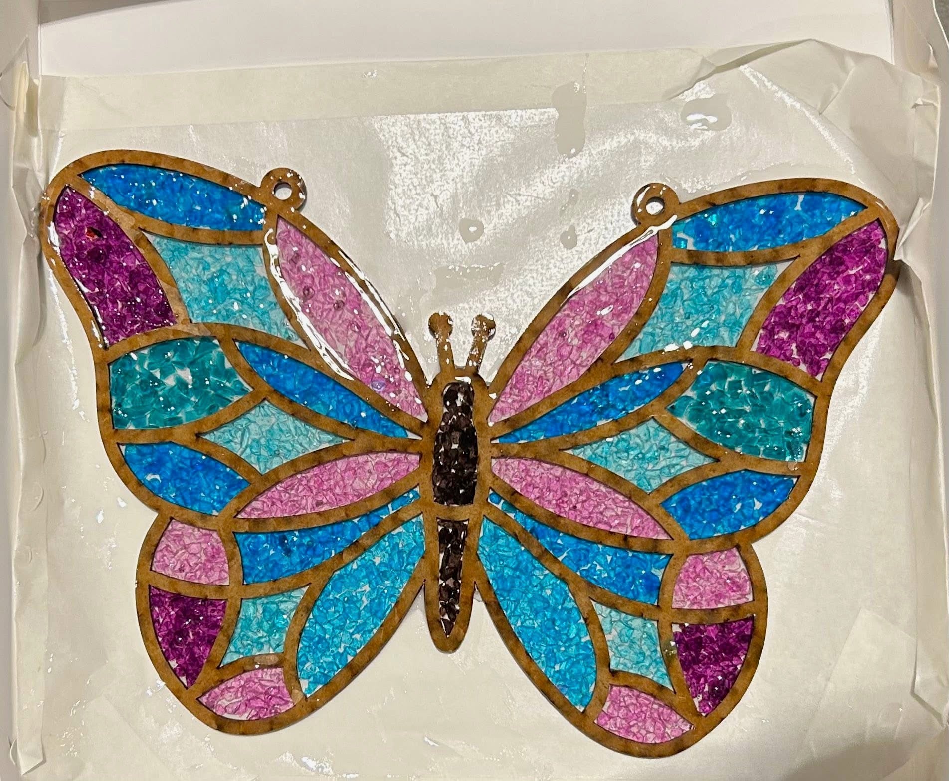 DIY Butterfly Stained Glass Suncatcher