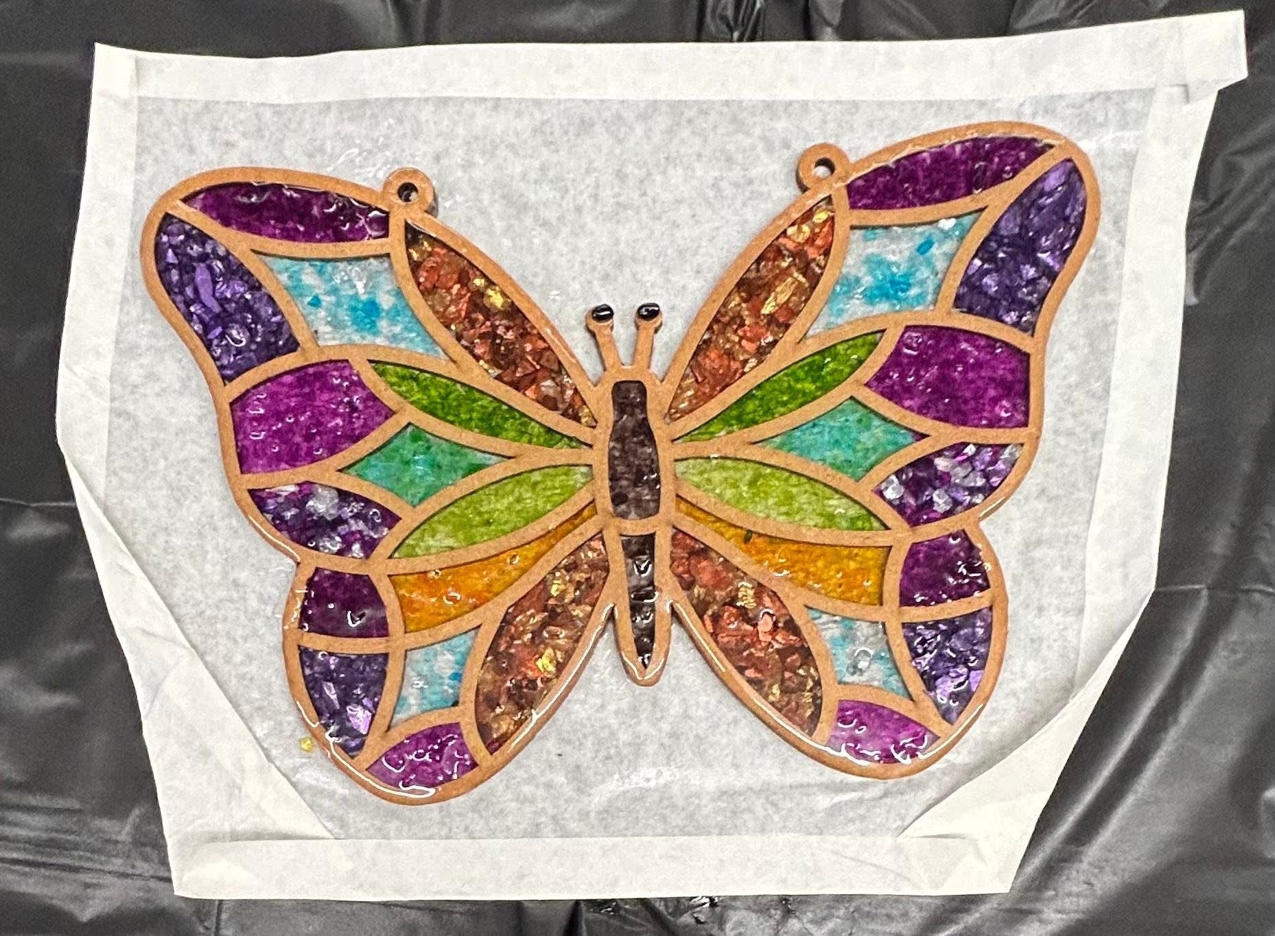 DIY Butterfly Stained Glass Suncatcher