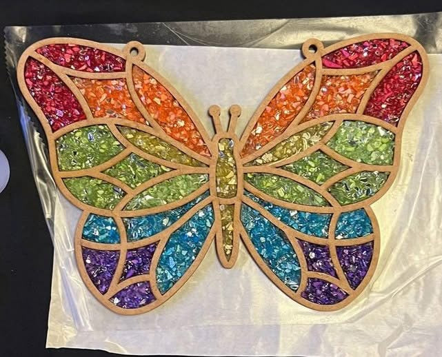 DIY Butterfly Stained Glass Suncatcher