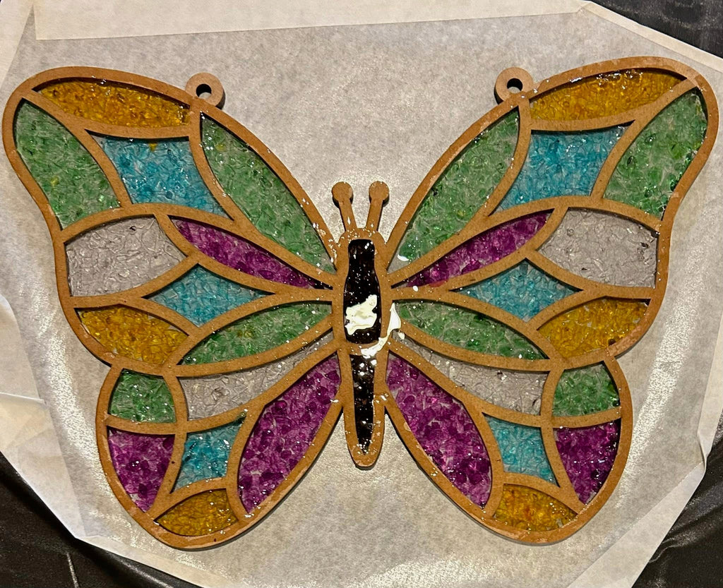 DIY Butterfly Stained Glass Suncatcher