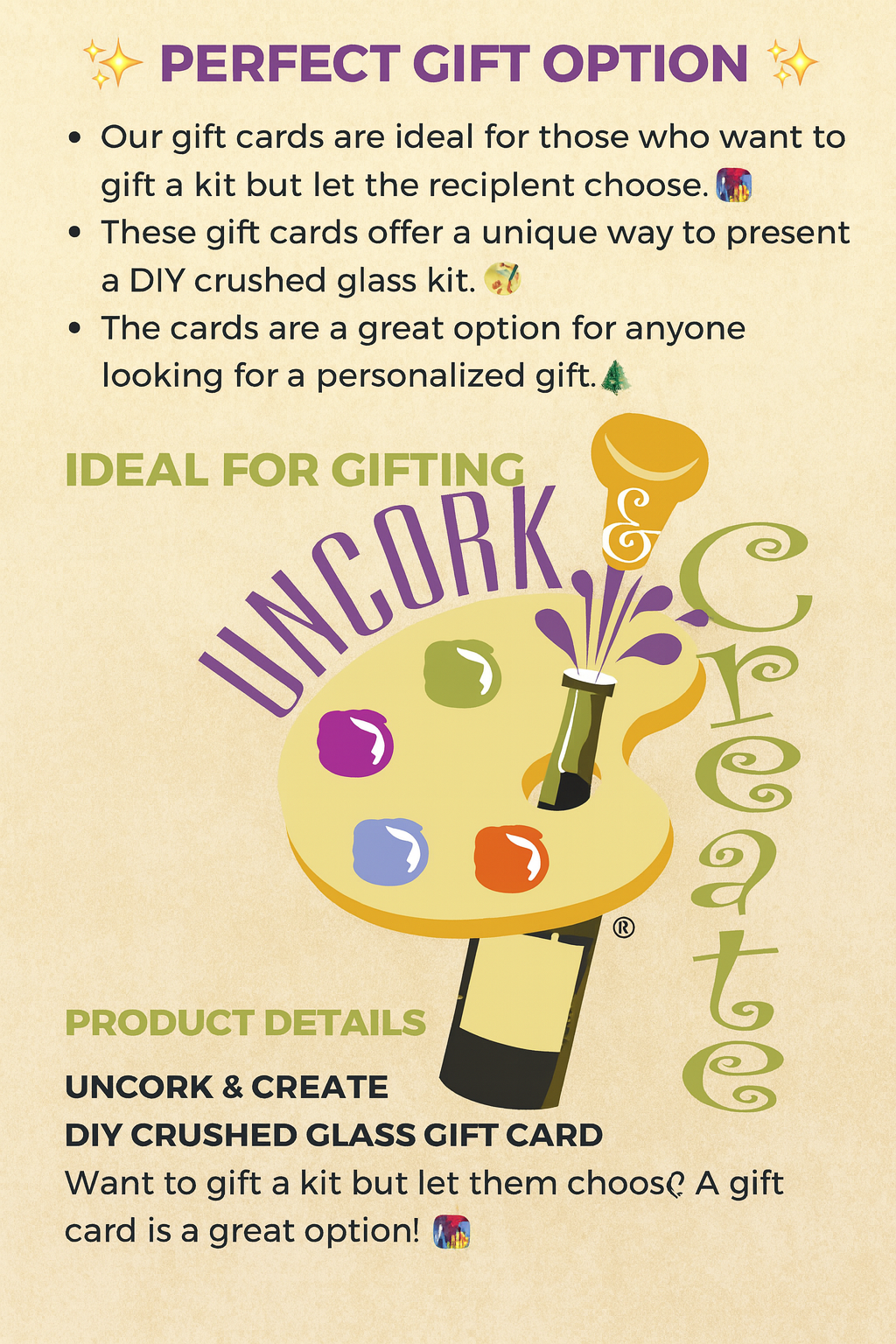 Uncork & Create DIY Crushed Glass Gift Card