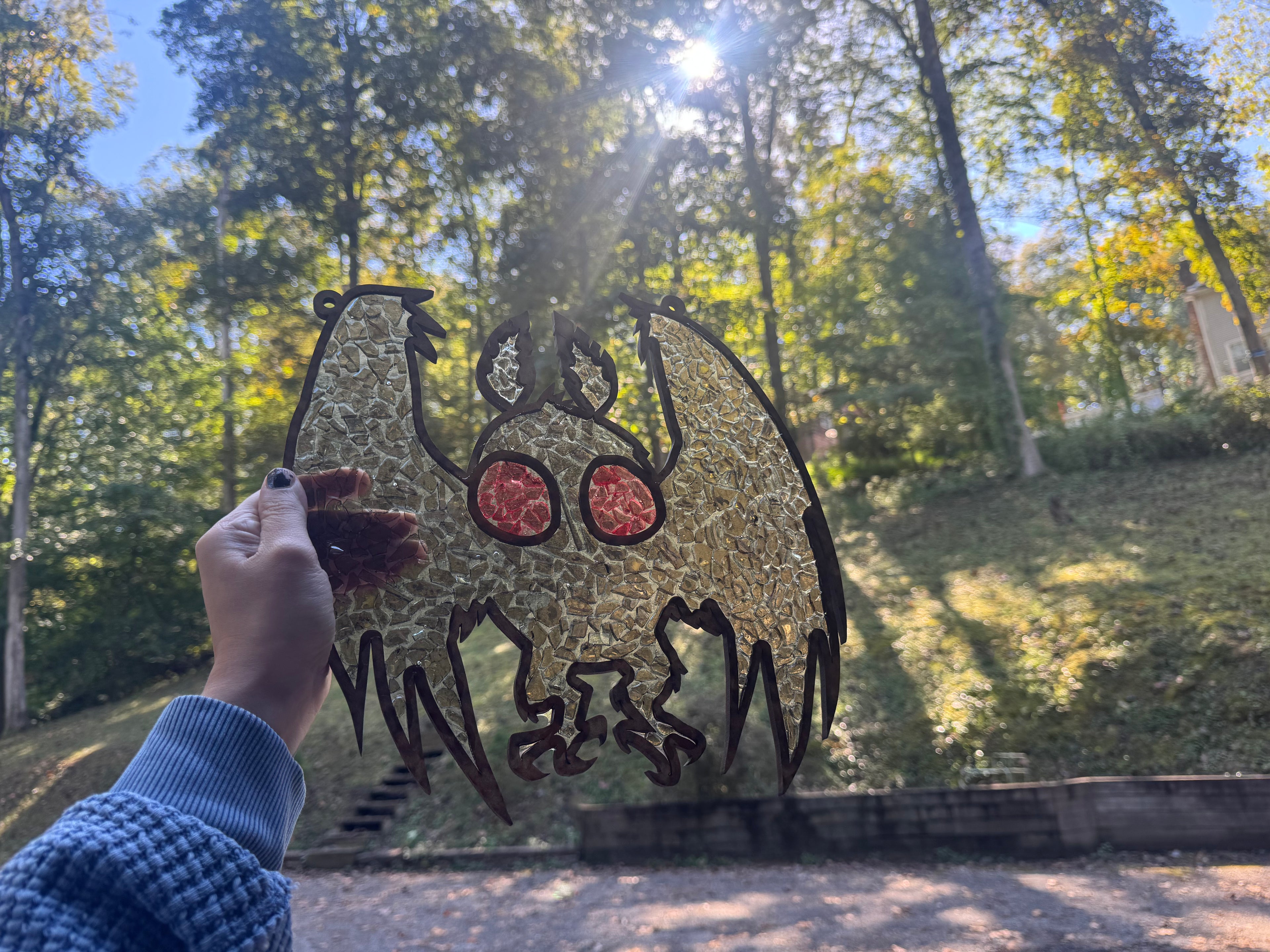 DIY Mothman Crushed Glass