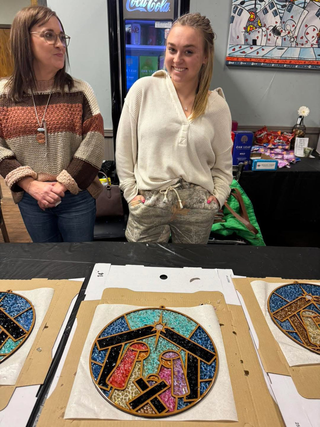 DIY Nativity Crushed Glass Suncatcher