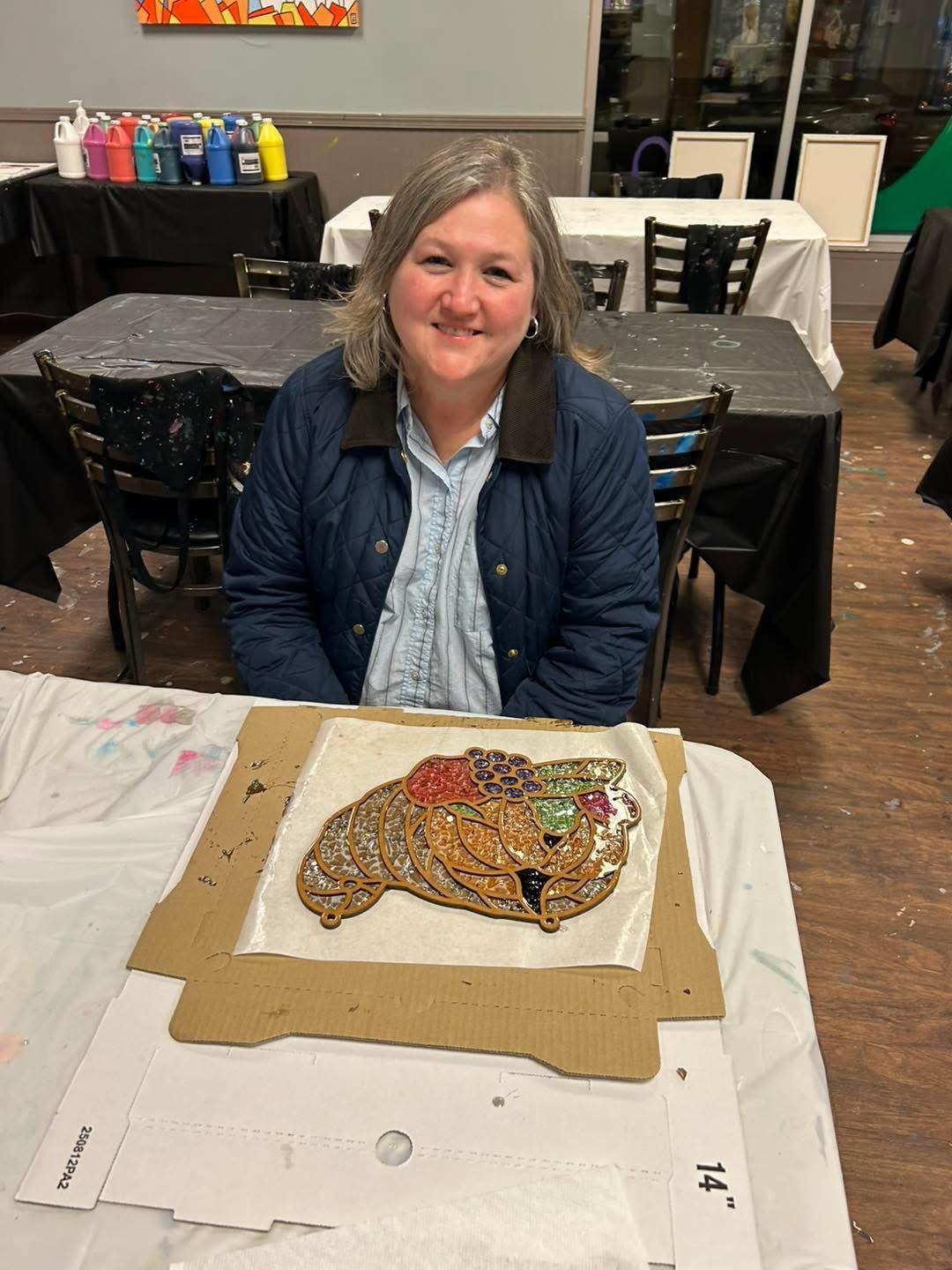 DIY Cornucopia Crushed Glass Suncatcher