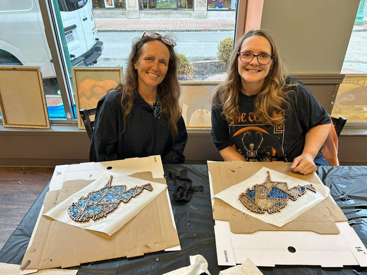 DIY West Virginia Crushed Glass Suncatcher