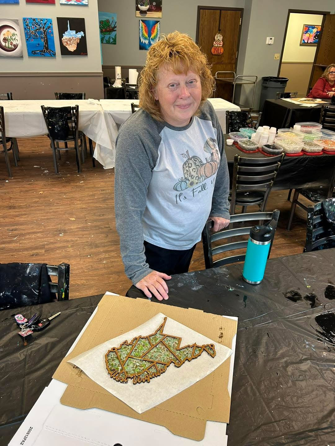 DIY West Virginia Crushed Glass Suncatcher