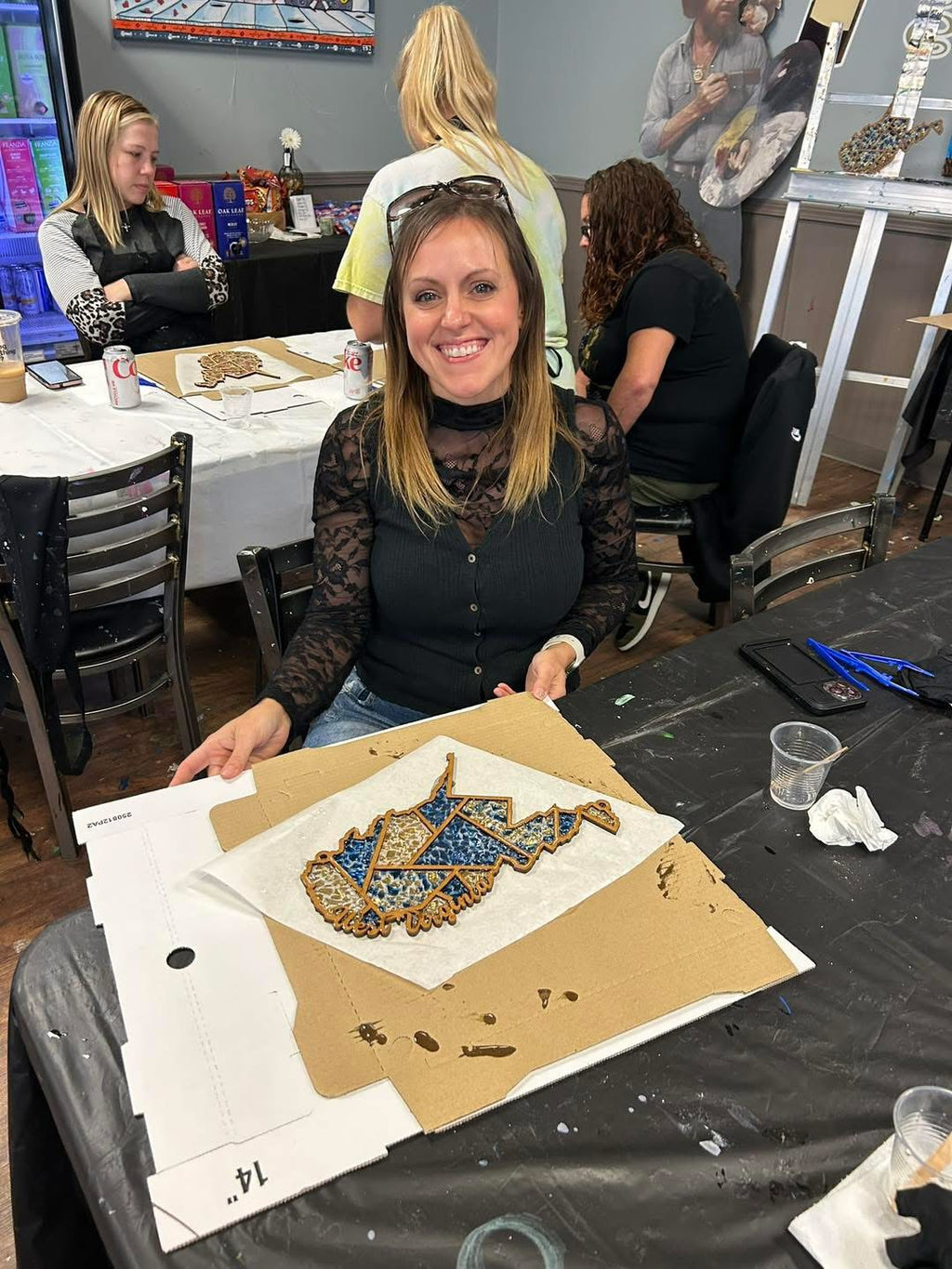 DIY West Virginia Crushed Glass Suncatcher